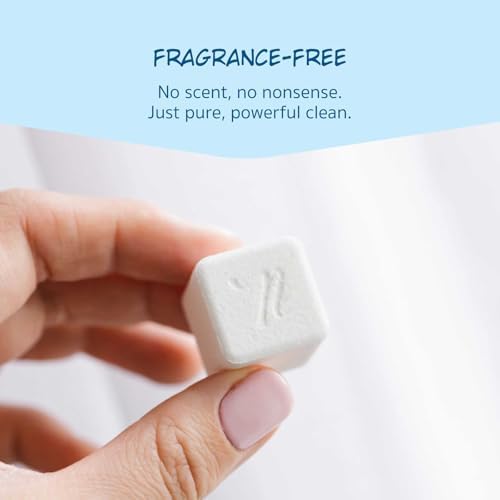 Nellie's Laundry Cubes 64 Load - Zero Plastic, PVA-Free Laundry Detergent - Tough on Stains & Odors - Dissolves in Hot or Cold Water - HE & Standard Machine Safe - Made in Canada