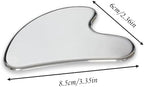 Stainless Steel Gua Sha Facial Tools Guasha for Face Metal Gua Sha Tighten Skin Massage Guasha Beauty Tool for Body Eyes Neck Massager with Travel Pouch Skin Care Gifts (Silver)