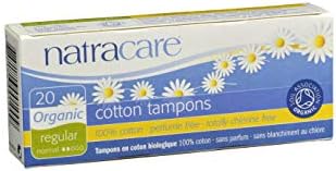 20 Organic Cotton Tampon No Applicator Regular- 5 Boxes
