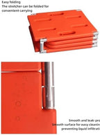 Folding Plastic Spinal Board Stretcher, Water-Floatable Lightweight Rescue Stretcher, Compact Foldable Design for Outdoor and Emergency Evacuation (4-Fold)