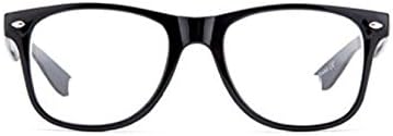 2 Pairs Retro Square Trendy Style Reading Glasses - Comfortable Readers Magnification With Spring Hinge (Black, 2.00)
