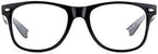 2 Pairs Retro Square Trendy Style Reading Glasses - Comfortable Readers Magnification With Spring Hinge (Black, 2.00)