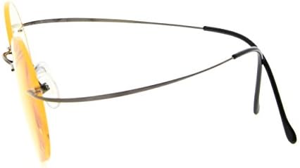 CessBlu Rimless Anti Blue Ray Titanium Round Computer Glasses Women Men Reading Eyeglass