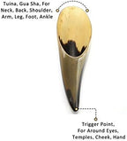 Jovivi Gua Sha Scraping Massage Tool,100% Hand Made Buffalo Horn GuaSha Board Acupuncture Massage Tools Chinese Scraper Tools Set, Pack of 2