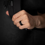 Egnaro Men's Silicone Wedding Rings: Classic Black Style Rubber ring - Hypoallergenic for Gym/Outdoor/Gift(1/4/7 Variety Pack with Half Size)