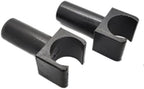 ComsenMed Wheelchair Seat Rail Guide,Fits 7/8 Inch Tubing,Steel Standard wheelschairs and Transport Chairs Common Parts,Replacement Parts seat Rail guide-19mm Diameter(1Pair,Black)