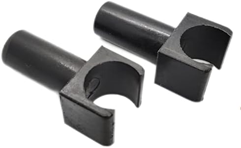 ComsenMed Wheelchair Seat Rail Guide,Fits 7/8 Inch Tubing,Steel Standard wheelschairs and Transport Chairs Common Parts,Replacement Parts seat Rail guide-19mm Diameter(1Pair,Black)