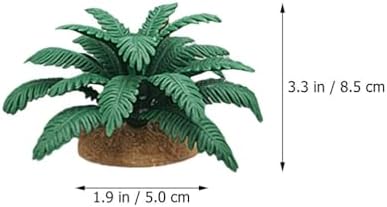 Cabilock 4Pcs Miniature Landscaping Tree Decor Lifelike Artificial Palm, Banyan & Cactus Models Small Fake Plants for Diorama, DIY Craft Scenes, Sand Table & Dollhouse Accessories