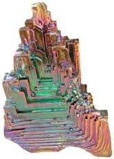Natural Bismuth Ore Rainbow Bismuth Crystal Mineral Specimen Irregular Healing Gemstone for Home Decoration, Rock Collection, Gifts 0.88-1.1lb