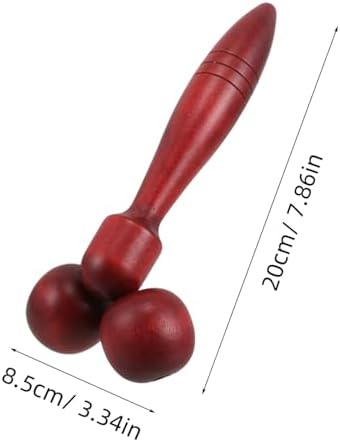 Wooden Facial Massager Roller Pressure Point Tool for Muscle Relaxation Neck Back Massage Stick for Home Travel