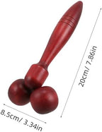 Wooden Facial Massager Roller Pressure Point Tool for Muscle Relaxation Neck Back Massage Stick for Home Travel