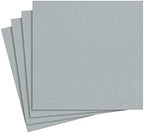 Caspari Paper Linen Solid Cocktail Napkins in Silver - Two Packs of 15
