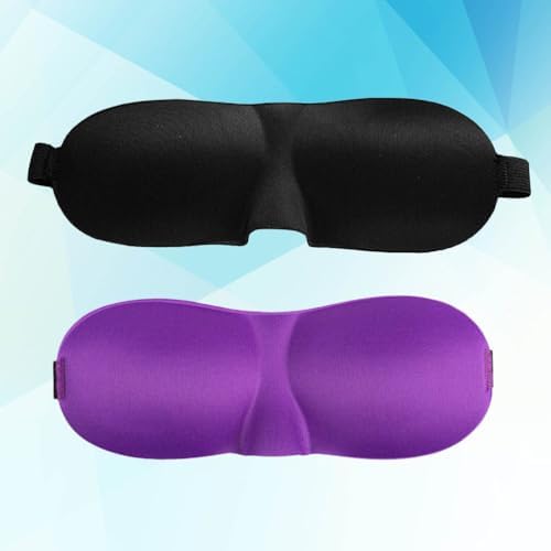 KOMBIUDA Lightweight 3D Contoured Sleep Mask with Adjustable Strap Breathable Eye Mask for Travel Work Naps Night Blindfold for Comfortable Sleep