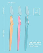 MoHern Eyebrow Razor for Women, 12 Pcs Dermaplaning Tool for Face Professional, Face Razor for Women Facial Hair Remover