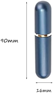 Darkblue Aluminum Essential Oil Nasal Inhaler Tubes Personal Empty Refillable Elegant Aluminum and Glass Nasal Inhalers Set with Cotton Wicks 5 pcs