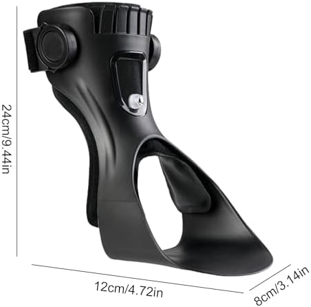 Drop Foot Brace, Foot Drop Stabilizers Brace, Adjustable Ankle Foots Orthosis Support with Inflatable Air-bags, Lightweight Ankle Braces Stabilizers for Varus Correction, Improves Walking Gait,Right L