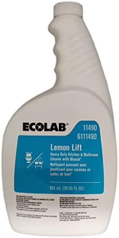 Ecolab Lemon Lift Heavy Duty Kitchen & Bathroom Cleaner with Bleach- 20 FL OZ