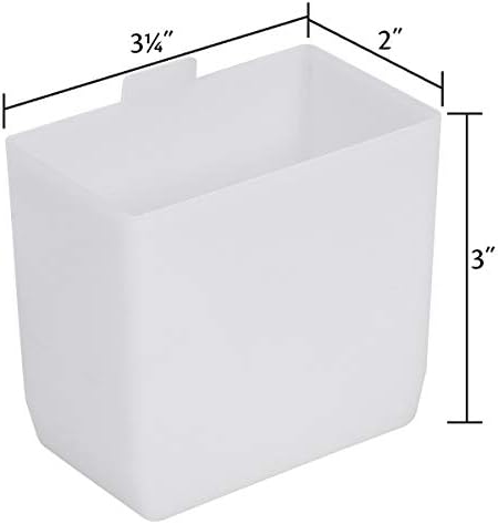 Akro-Mils 30101 Plastic Bin Cup Storage for Sorting Small Parts In Shelf Bins, (2-Inch x 3-1/4-Inch x 3-Inch), White, Case of 48