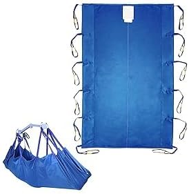 EZ Assistive Transfer Lift Sling for Patient Moving and Positioning, Full Body Sling to Transfer Patient of Spine Can Not Bend/Bedridden,SWL 500 lbs (Blue)