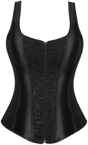 Corset Dress Bustier Lingerie Skirt Set Gothic Outfits Costume Basquesr Victorian Black Red
