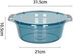 Zerodis Plastic Basin, Thick and Construction, Kitchen Dish Wash Basin with Handles, Portable Dish Tub, Wash Basin for Bathroom Kitchen Laundry Use (1.5L Medium)