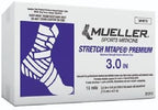 Mueller Stretch MTape® Premium Elastic Athletic Tape, 3″ × 5 yd, White – Box of 16 Rolls – Maximum Strength – Part # 21013