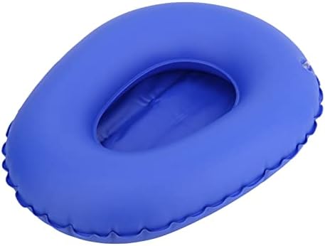 TOPINCN Inflatable Bed Pan, Inflatable Potty Anti Bedsore Toilet Urinal for Elderly Bedridden, Portable Bedpan Inflatable Stool Toilet Nursing Toilet (Blue)