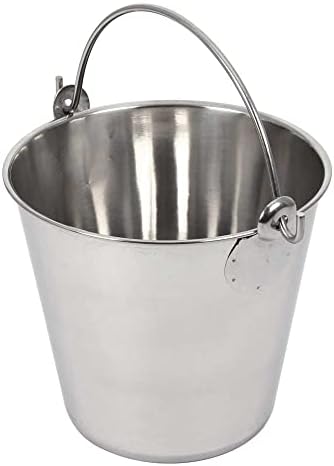 Lindy's 4-Quart Stainless Steel Bucket, Durable Seamless Bucket for Many Home Tasks, Carry Water or Milk, Fill with Food, Use as a Flower Pot, Cleaning Bucket, Table Centerpiece and Much More
