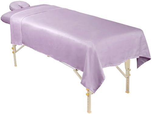 ForPro Premium Microfiber 3-Piece Massage Sheet Set, English Rose, Ultra-Light, Stain and Wrinkle-Resistant, Includes Flat and Fitted Sheet and Face Rest Cover