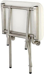 Kingston Brass KBSS2216P 22-Inch X 16-Inch Wall Mount Fold Down Shower Seat with Legs Support in Brushed Stainless Steel