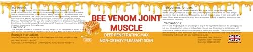 Organic Bee Venom Therapy Serum, Professional Joint & Muscle & Bone Release Cream - 24 Hour Soothing Effective Release for Back, Neck, Hand, Foot, Knee, Muscle, Shoulder, Hip, Nerve
