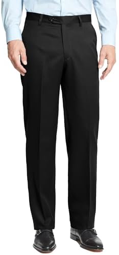 Men's Cozy Hidden Expandable Waist Dress Pants | Premium Stretch Texture Weave Work to Weekend Pants