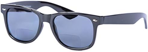 Classic Style Bifocal Reading Sunglasses for Men and Women, Outdoor Sun Readers - Hard Carrying Case Included
