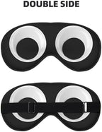 Cute Cartoon Eyes Sleep Mask Adjustable Strap Sleeping Eye Mask Light Blocking Blindfold Eye Sleep Shade Cover Bedtime Blackout Eyeshade for Yoga Nap Travel Shift Party