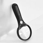 Large Magnifying Glass with Light – 3X Double Lenses, 4 LED Lights, 85MM Glass Lens, Perfect for Elderly Reading and Antique Inspection
