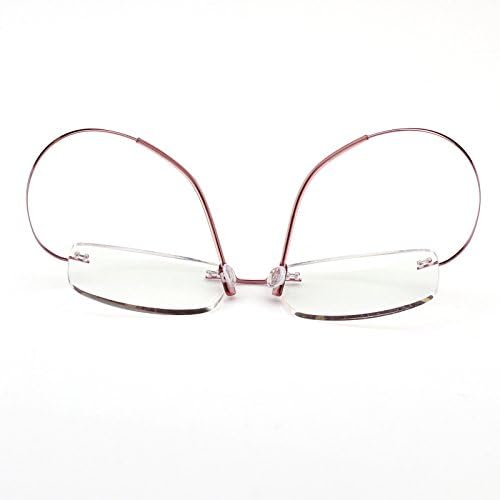 Memory Titanium Stainless Steel Rimless Flexible Reading Glasses