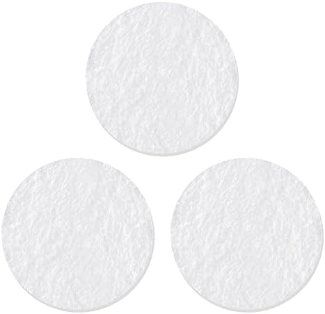 Julie Wang 100PCS 22mm White Round Aromatherapy Refill Pads Humidifier Scent Diffuser Replacement Pads for Essential Oil Locket Necklace Diffuser Felt Pads