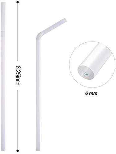 100 Count 100% Plant-Based Compostable PLA Straws - Plasticless Biodegradable Flexible Drinking Straws- A Fantastic Eco Friendly Alternative to Plastic Straw