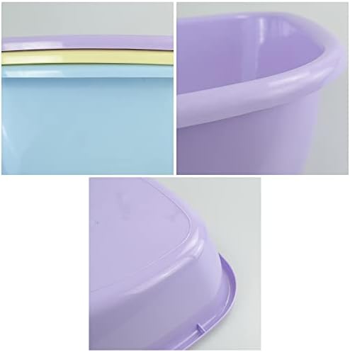 Jekiyo Colored Wash Basin, Small Plastic Dish Tubs, 8 Quart / 3 Packs