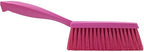 Vikan 45871 Bench Cleaning Brush, Polypropylene/Polyester Soft Bristle Dustpan Brush & Sweeper With Handle, 14-Inch, Pink