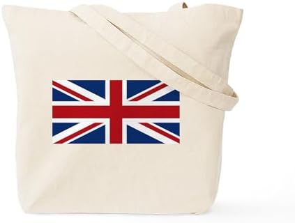 CafePress United Kingdom Union Jack Flag Tote Bag Reusable Natural Beige Canvas Shopping Bag