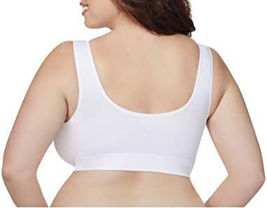 Hanes Women's Wireless Bra, Just My Size Pure Comfort Full-Figure Bras for Women, Front-Close Design (Plus Size, Too)