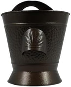 Coal Hod Bucket - Antique Bronze - Decorative Appeal - for Fireplace & Pellet Stove Ashes - Easy Hopper Filling - Lightweight