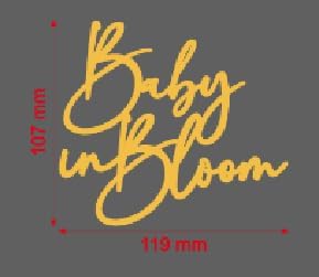 Baby in Bloom Cake Topper,Acrylic Gold Baby Shower Cake Decorations - First Birthday Cake Topper for Baby Showers and Gender Reveal Party Decorations