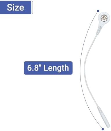 4 Pcs Electrode Lead Wire Adapters, Convert 2mm Pin to 3.5mm Snap - Compatible with TENS EMS Units (4)