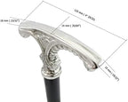 Women’s Walking Cane – Elegant Handcrafted Wood Stick with Pure Pewter Handle – Personalized Italian Cane, Gift for Grandma or Mother, Christmas or Ceremony – Made in Italy