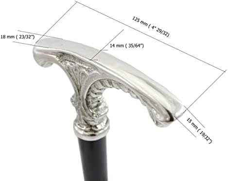 Women’s Walking Cane – Elegant Handcrafted Wood Stick with Pure Pewter Handle – Personalized Italian Cane, Gift for Grandma or Mother, Christmas or Ceremony – Made in Italy