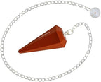 Amazing Gemstone Red Jasper Crystal Pendulum for Divination - Certified Dowsing Crystals and Healing Stones for Chakra Balancing and Meditation - Enhance Reiki Spiritual Growth with Healing Crystals