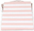 100 Pcs Pink & White Stripe Cocktail Beverage Napkins Disposable Paper Striped Dessert Napkin for Birthday Bridal & Baby Shower Party Supplies Decor