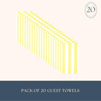 Bonjour Fete Yellow Cabana Stripe Paper Guest Towels | Large, Disposable, 3-Ply Napkins | Premium Party Supplies & Decorations | Holidays, Kids Themed Birthday Parties | Pack of 20, 4.25" x 7.75"